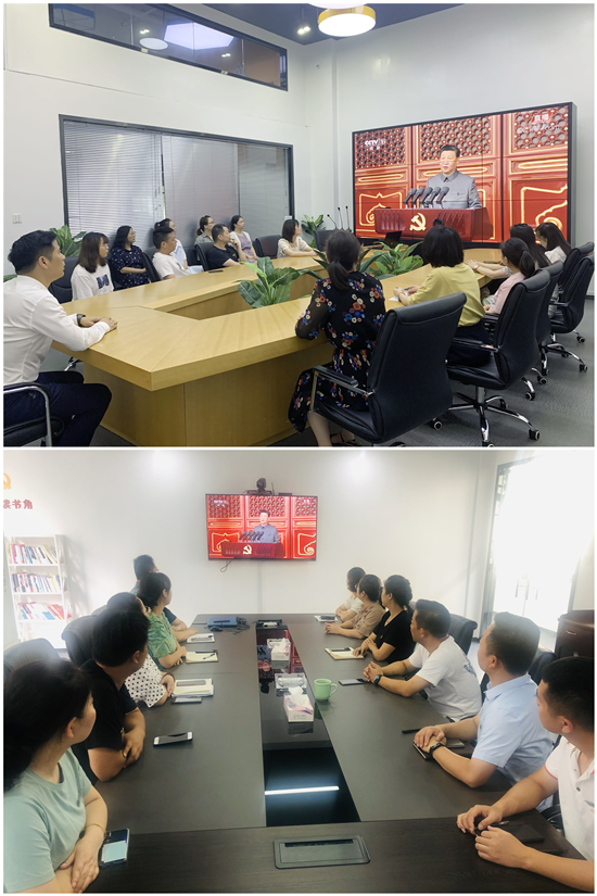 天游ty8文创集团组织收看中国共产党建设100周年庆祝大会